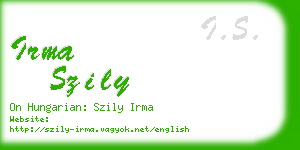 irma szily business card
